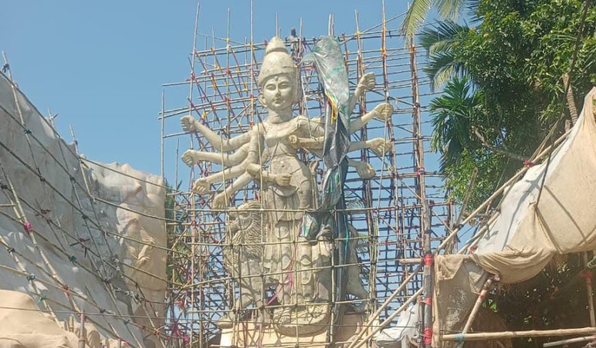 Durga Puja 2024 South 24 Pargana Pujo preparation gnr