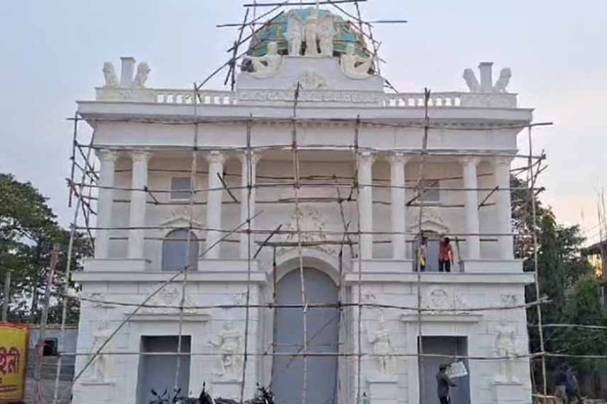 Durga Puja 2024 Berhampore Pujo mandap made like Austria Palace gnr