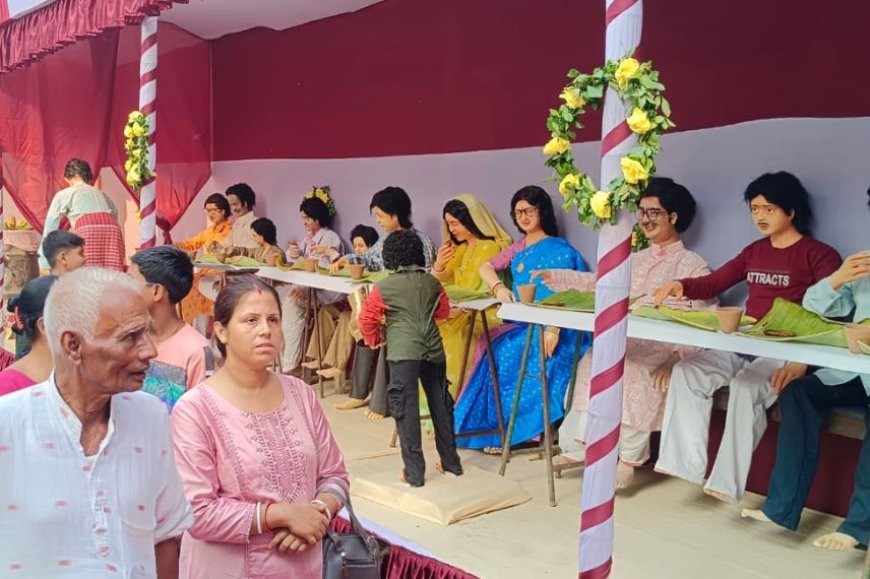 A total biye bari has been made in Malda Puja