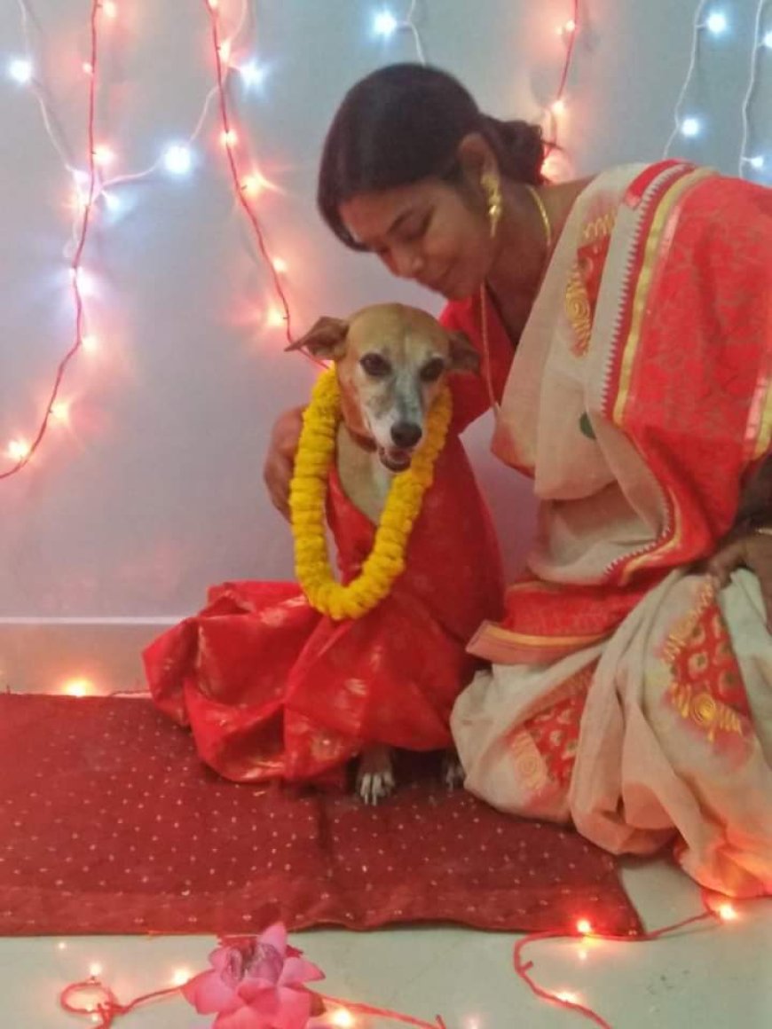 Kolkata Woman Honors Late Dog with Yearly Lakshmi Pooja