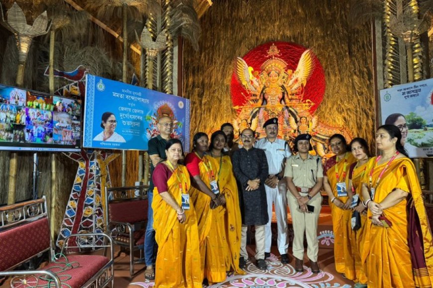 Durga Puja 2025: CM Mamata Banerjee virtually inaugurated the puja of Baguiati Rail Pukur United Club