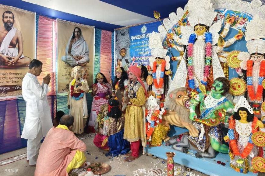 Minister Swapan Debnath worshiped special Durga
