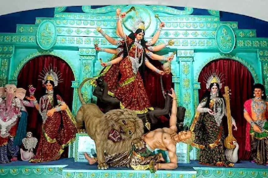 In This Puja Pandal Bangladesh and Pakistan Leaders Depicted as Slain by Goddess Durga