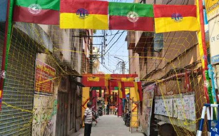 একদিকে ইস্টবেঙ্গল, একদিকে মোহনবাগান, মধ্যমগ্রামের এই কালীপুজোয় কলকাতা ডার্বির ছোঁয়া, প্রতিমা কোথায় রয়েছে দেখুন