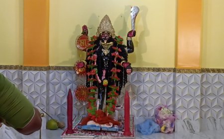 চকদিঘি ভট্টাচার্য বাড়ির মা পূজিত হন ‘দক্ষিণাকালী’ রূপে, ৩০০ বছরের ঐতিহ্যবাহী কালীপুজোয় বিশেষ আকর্ষণ ন্যাড়াপোড়া