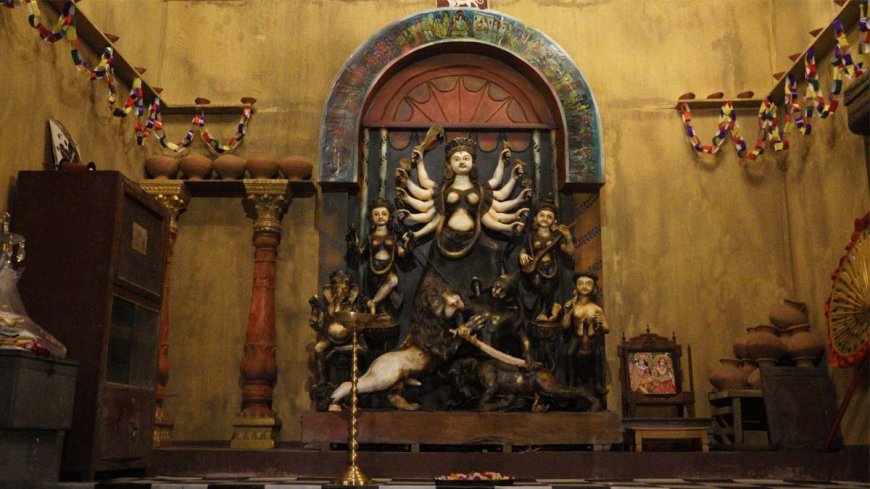 Theme of the Patipukur Adi Sarbojonin Durga Puja Committee in 2025 is Chilekothar Chupkatha